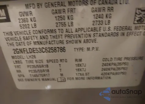 2012 Chevrolet Equinox 1Lt from USA, damaged, VIN 2GNFLDE53C6258786